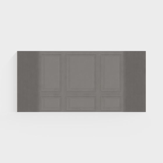 Elegant Low Poly Gray Wall 3D Model for Creative Use