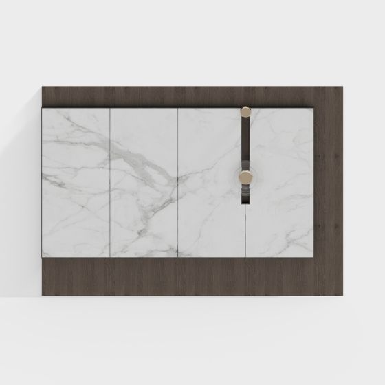 Modern Gray Background Wall 3D Model