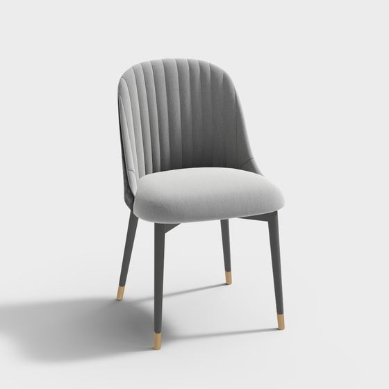 Stylish Velvet Chair 3D Model for Contemporary Spaces