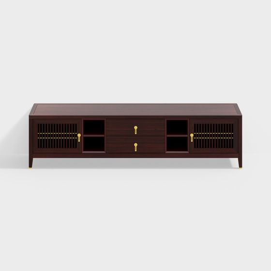Stylish Low-Polygon TV Cabinet 3D model