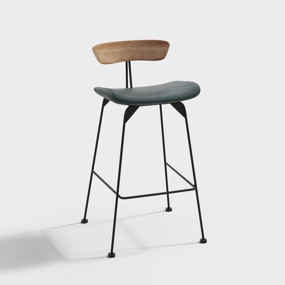 Stylish Urban Leisure Bar Stool 3D model