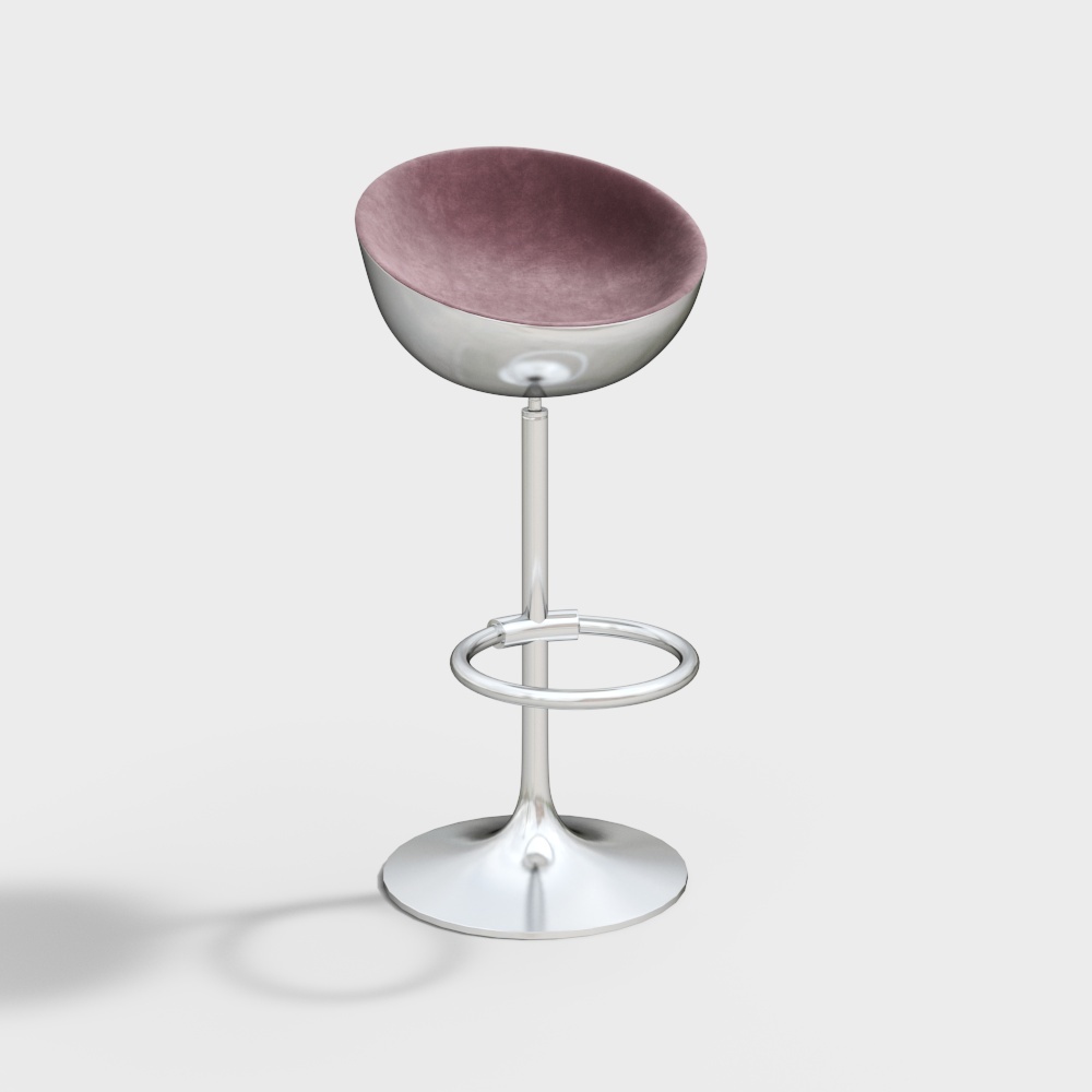 Moderne silberne Fußstützenstühle