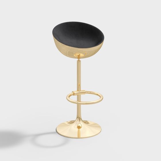 Elegant 3D Model Bar Stool Design