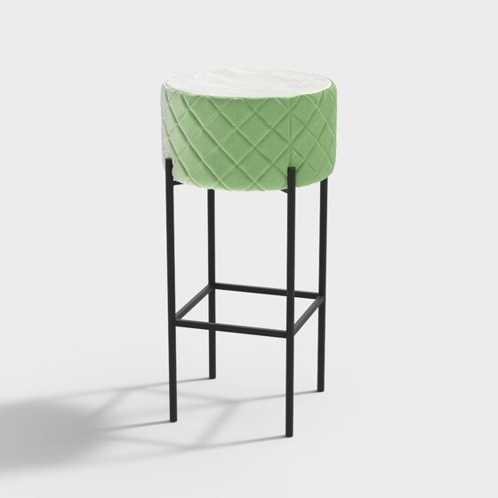 Lush Green Bar Stool 3D model