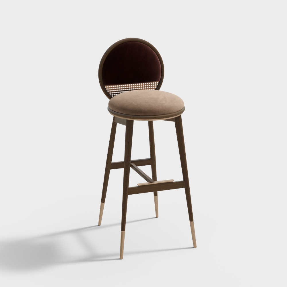 Modern round back bar chair