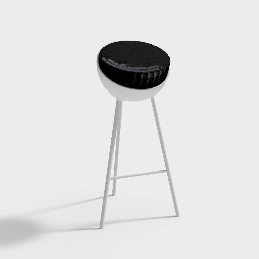 Современные барные стулья на белом фоне