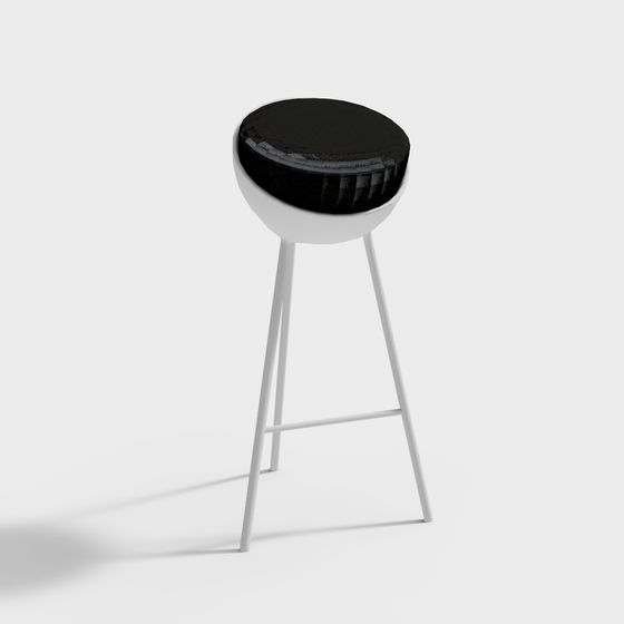 Современные барные стулья на белом фоне