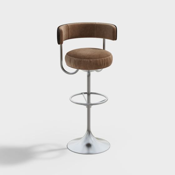Stylish Bar Stool 3D Model for Modern Spaces