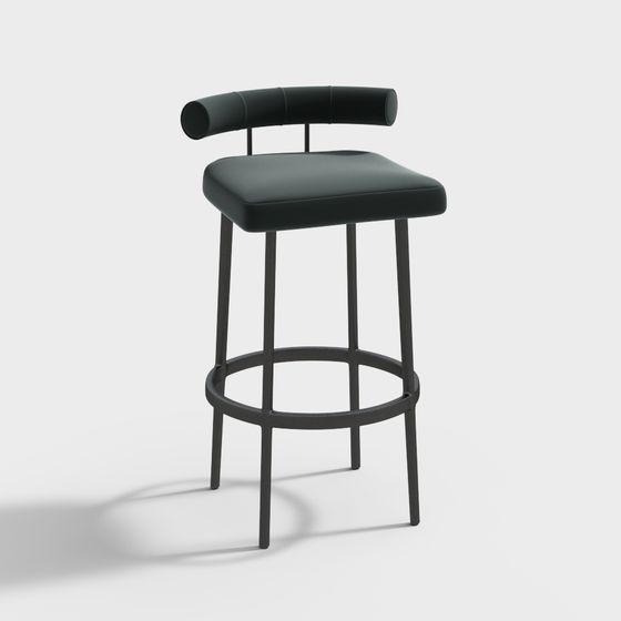 Modern Green Bar Chairs 3D Model for Stylish Dining