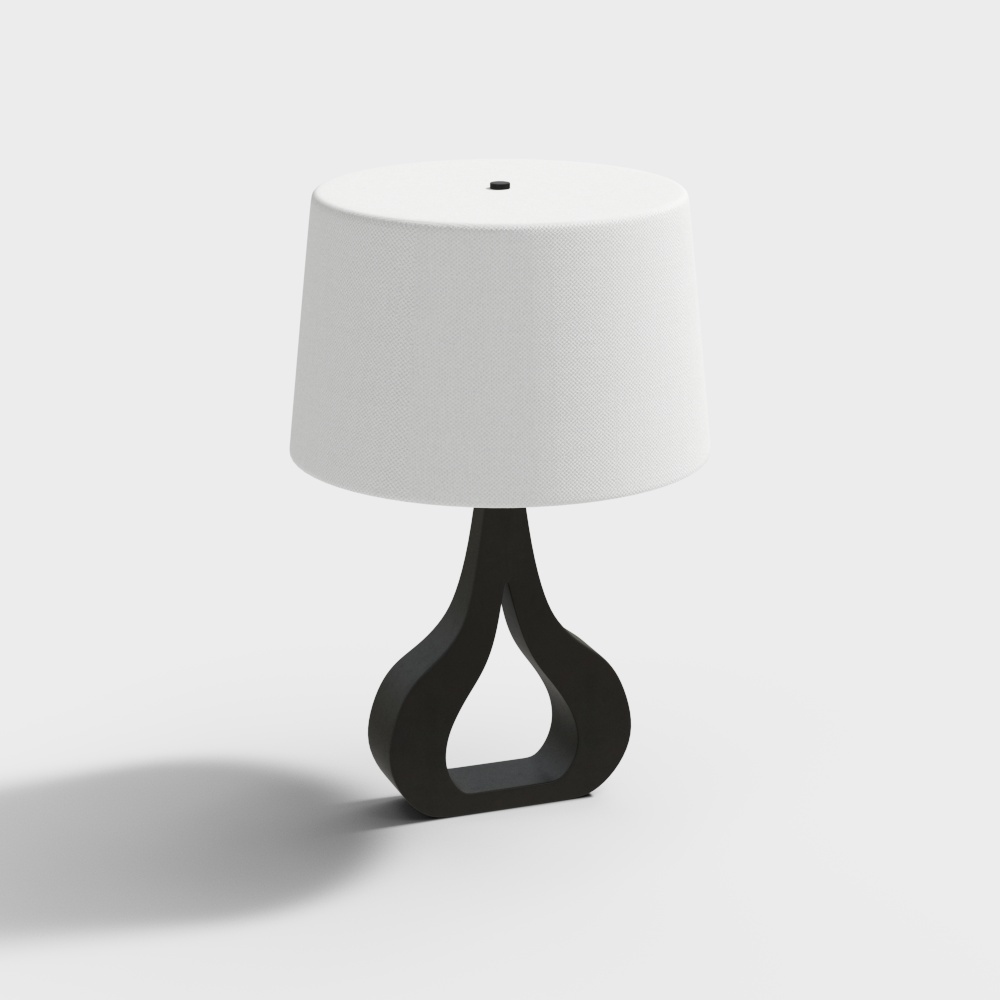 Elegant Minimalist Table Lamp 3D Model – Low-Poly Design