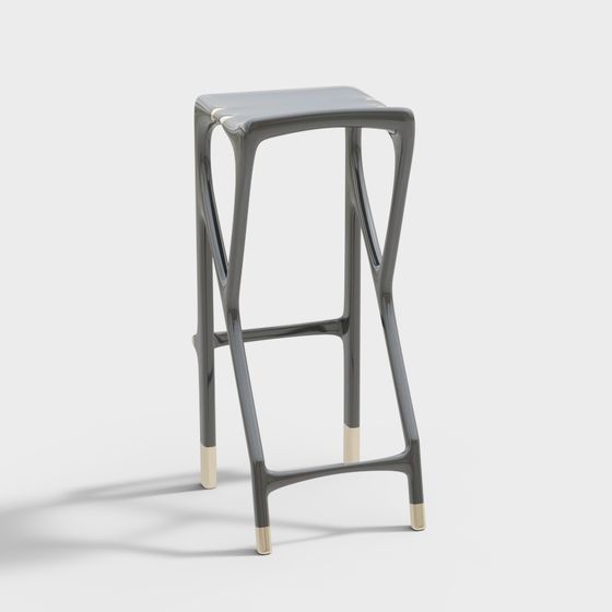Streamlined Bar Stool 3D model