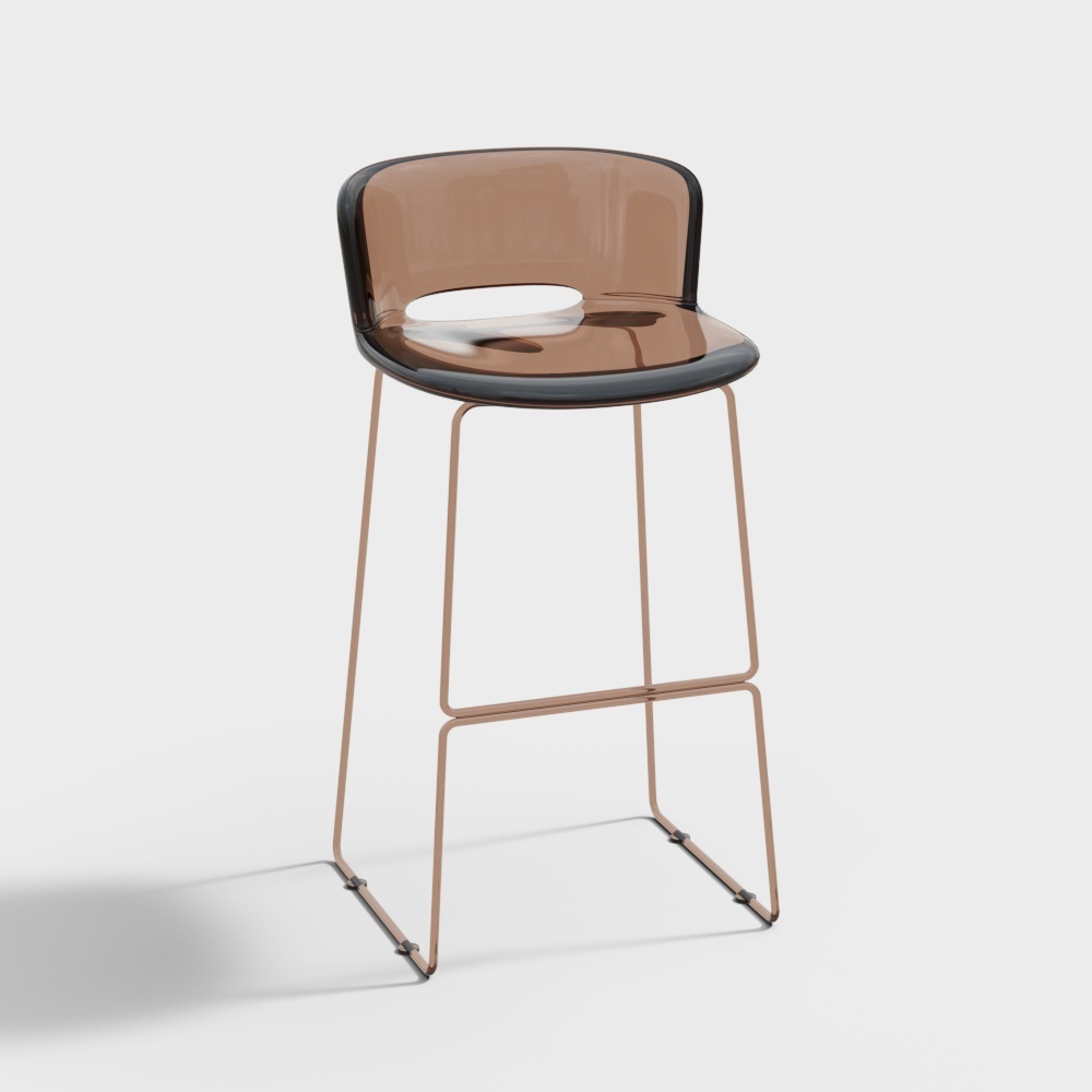 Chaises de bar modernes transparentes bleues