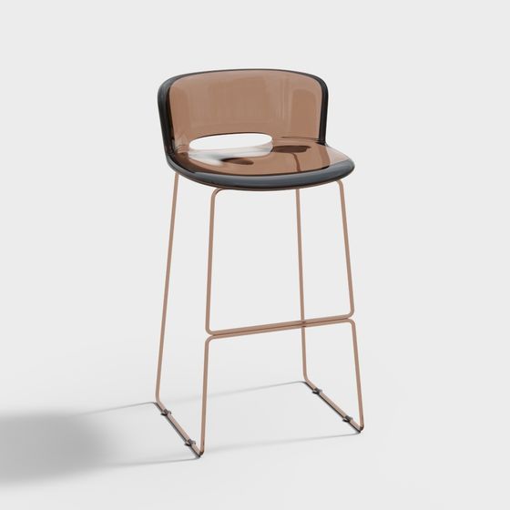 Chaises de bar modernes transparentes bleues