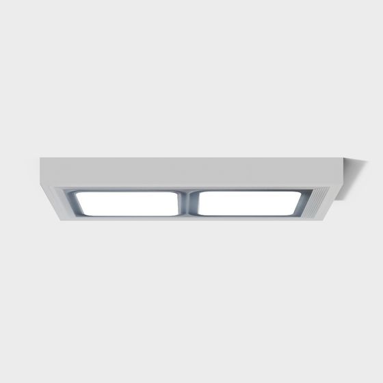 Elegant Dual Light Source Ceiling 3D model for Modern Spaces