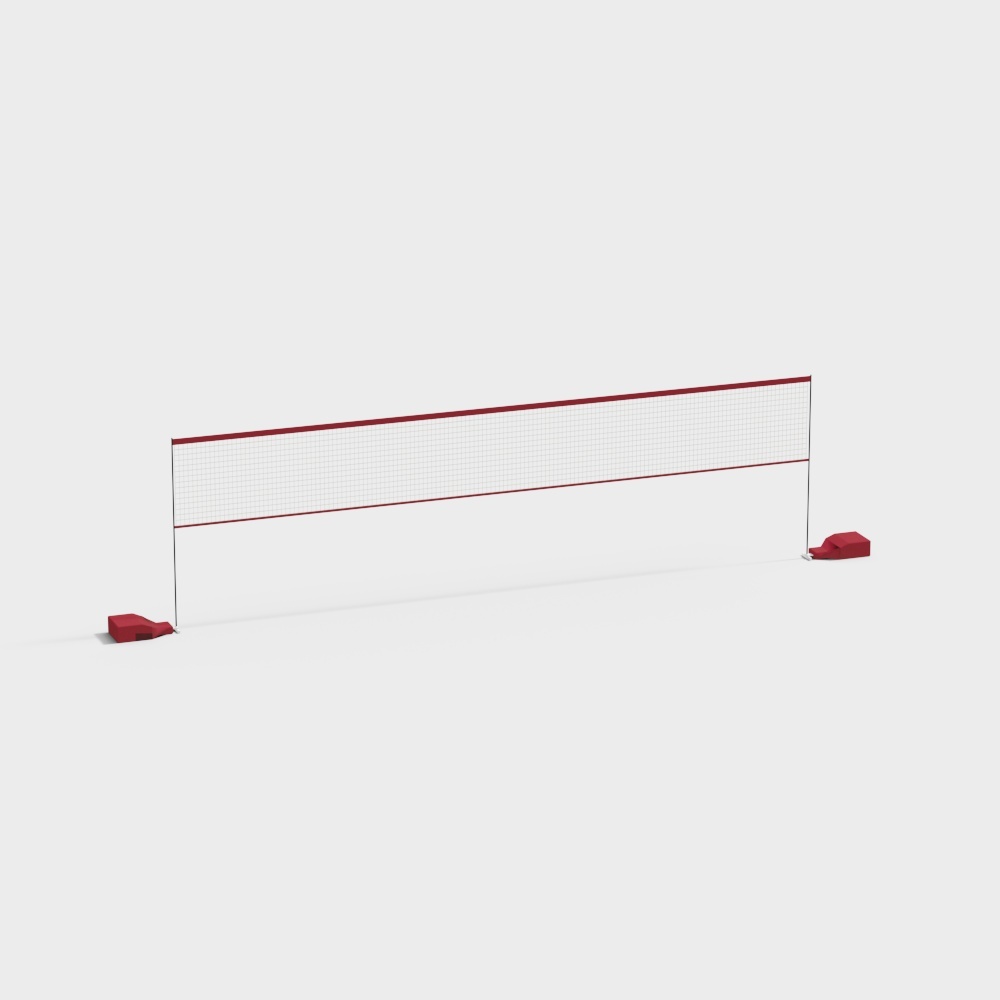 Low-Poly Badminton Net 3D Model for Creative Projects
