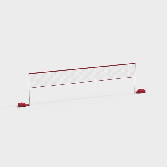 Low-Poly Badminton Net 3D Model for Creative Projects