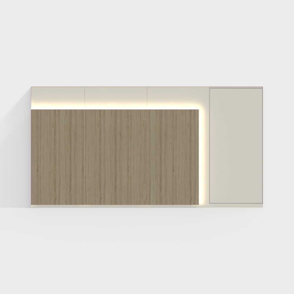 Lighted Wood Panel 3D model