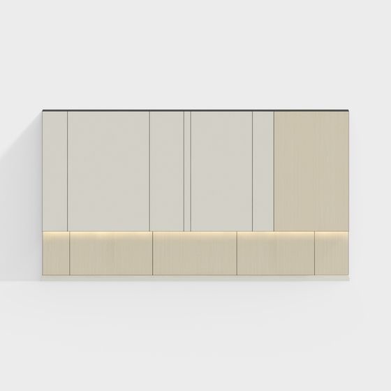 Minimalist Living Room TV Unit 3D model