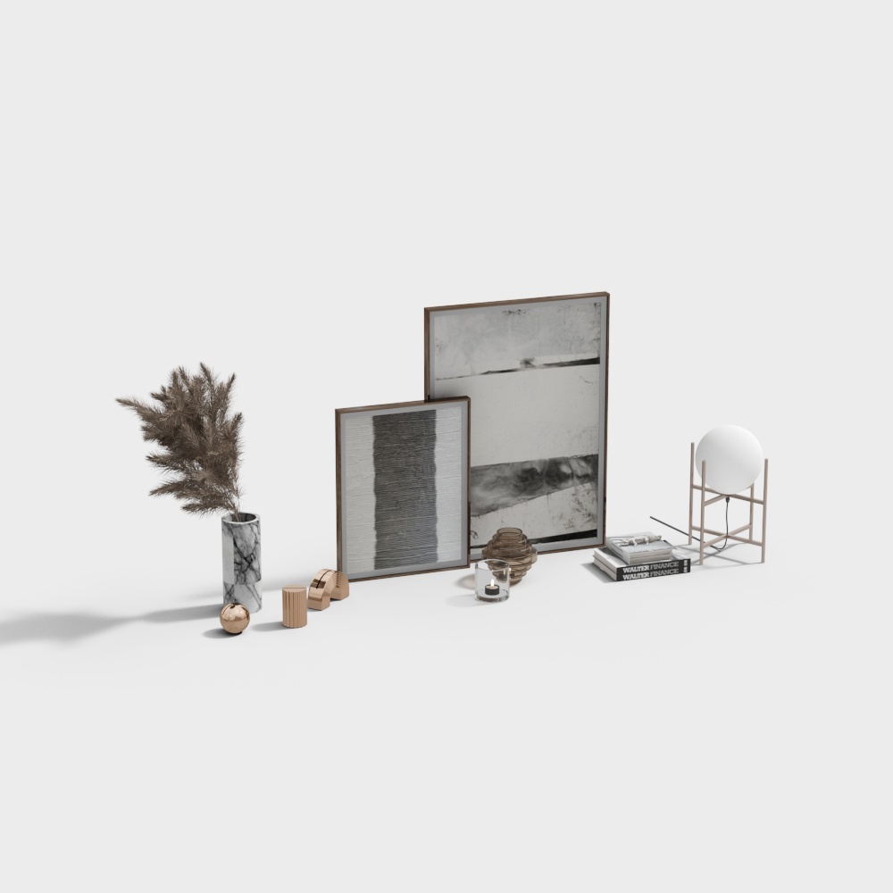 Urban Living Room Decor Collection 3D model