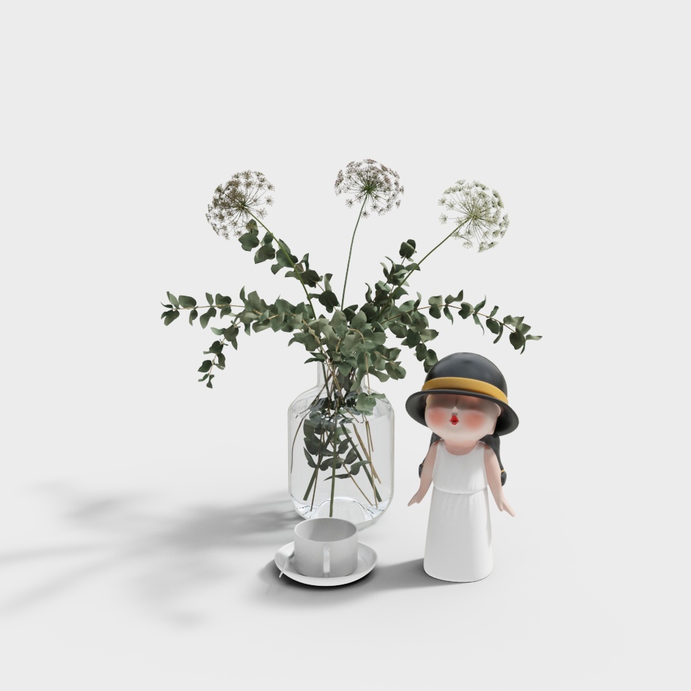 Elegant Tea Room 3D model
