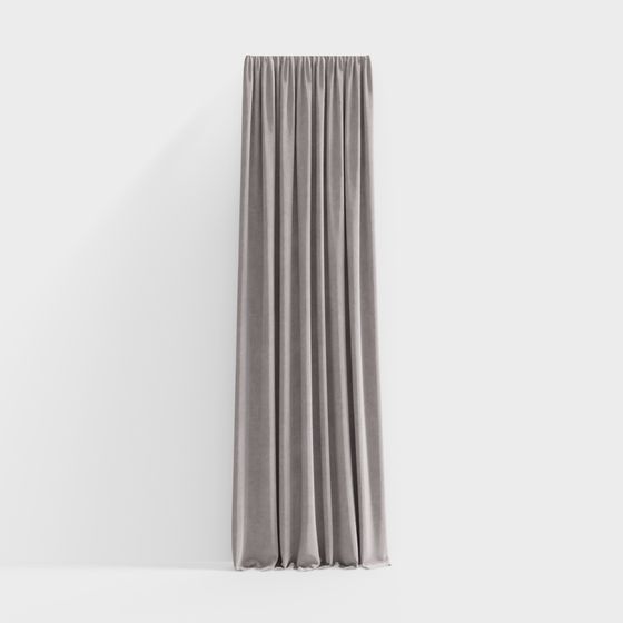 Velvet Drapes 3D model for Modern Interiors