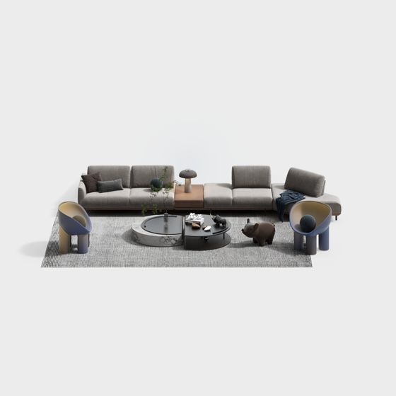 Urban Living Room 3D model