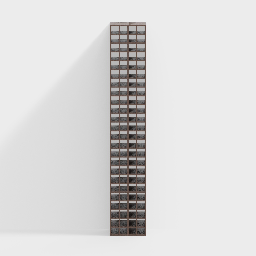 Wabi-sabi style study room partition