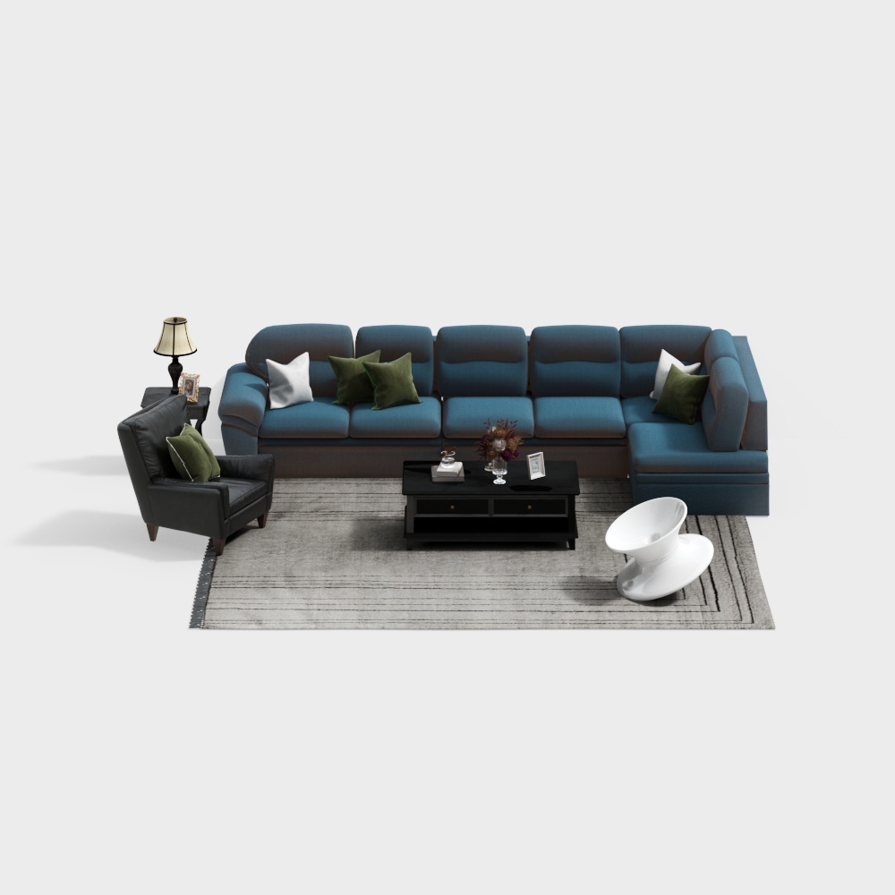 Combinaison canapé-table basse américain