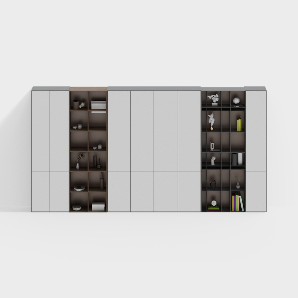 Bibliothèque blanche moderne