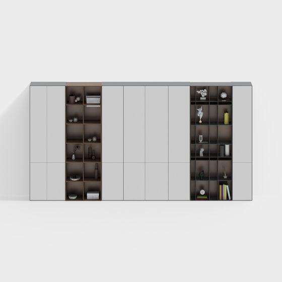 Bibliothèque blanche moderne