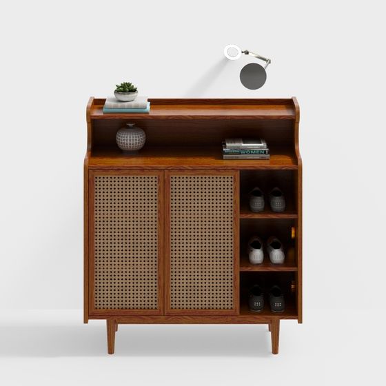 Vintage Shoe Cabinet 3D model for Modern Interiors