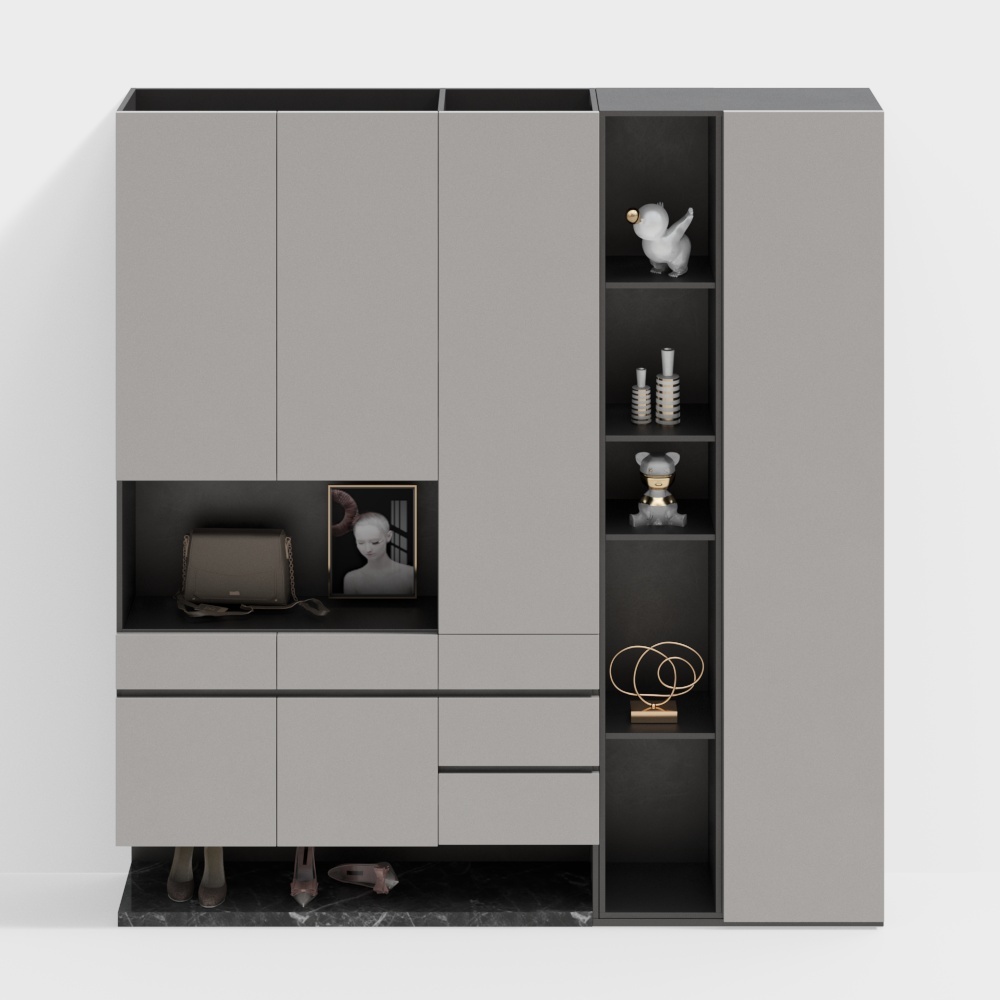 현대적인 4도어 신발장