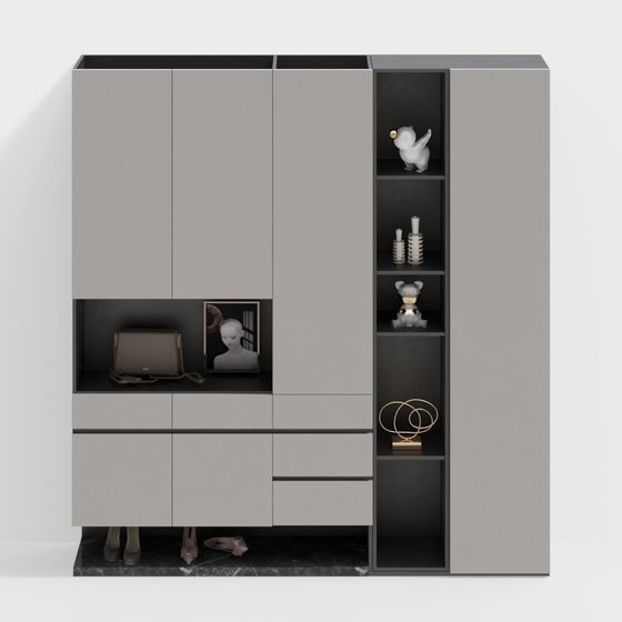 현대적인 4도어 신발장