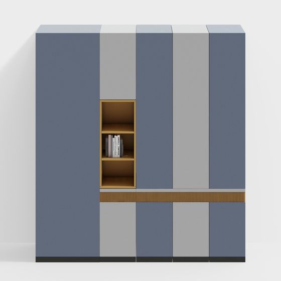 Urban Bookshelf 3D model for Creative Spaces