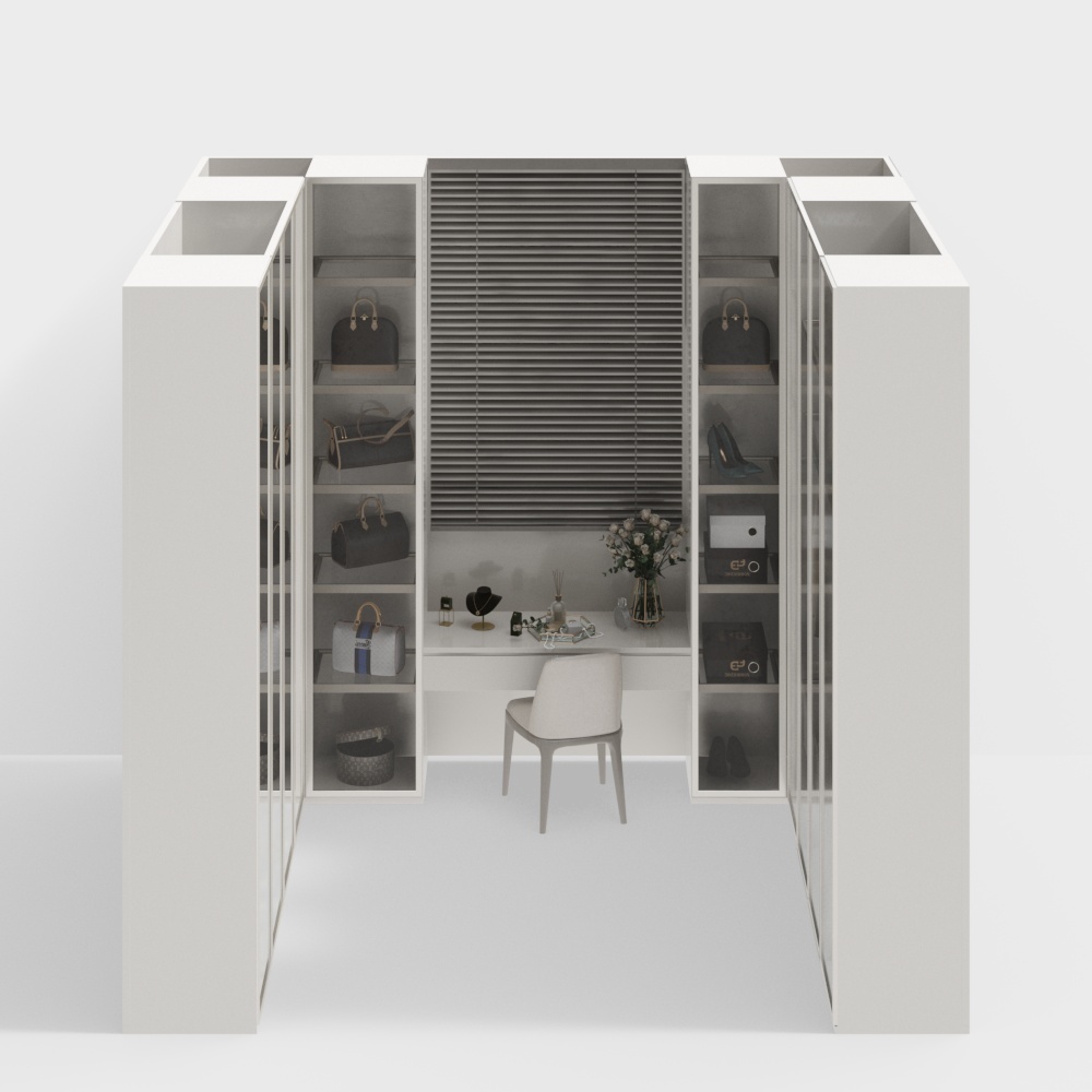 현대적인 휴대품 보관소 옷장 조합