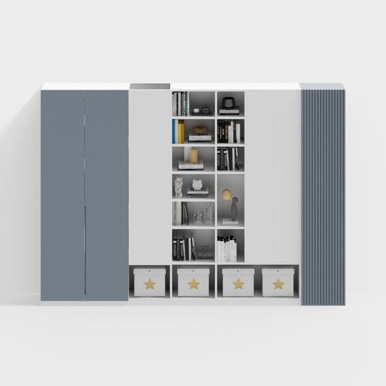 Urban Bookshelf 3D model Design for Modern Aesthetics