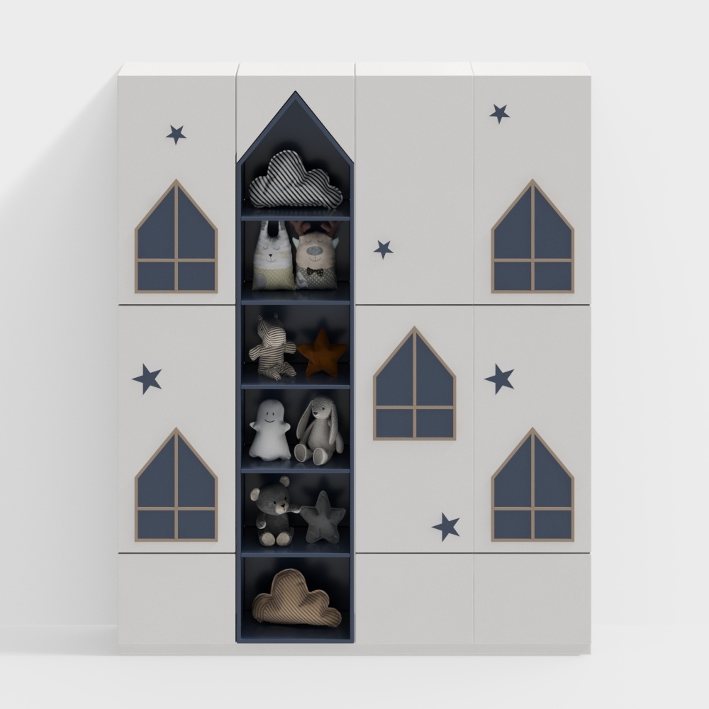 Modern children's room wardrobe