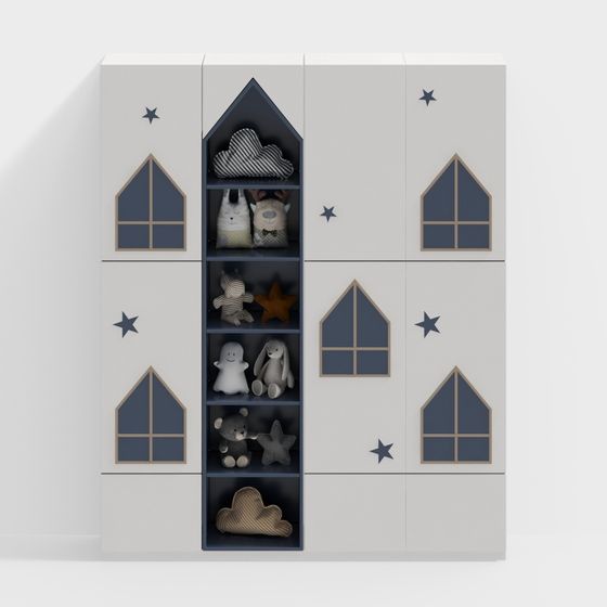 Modern children's room wardrobe