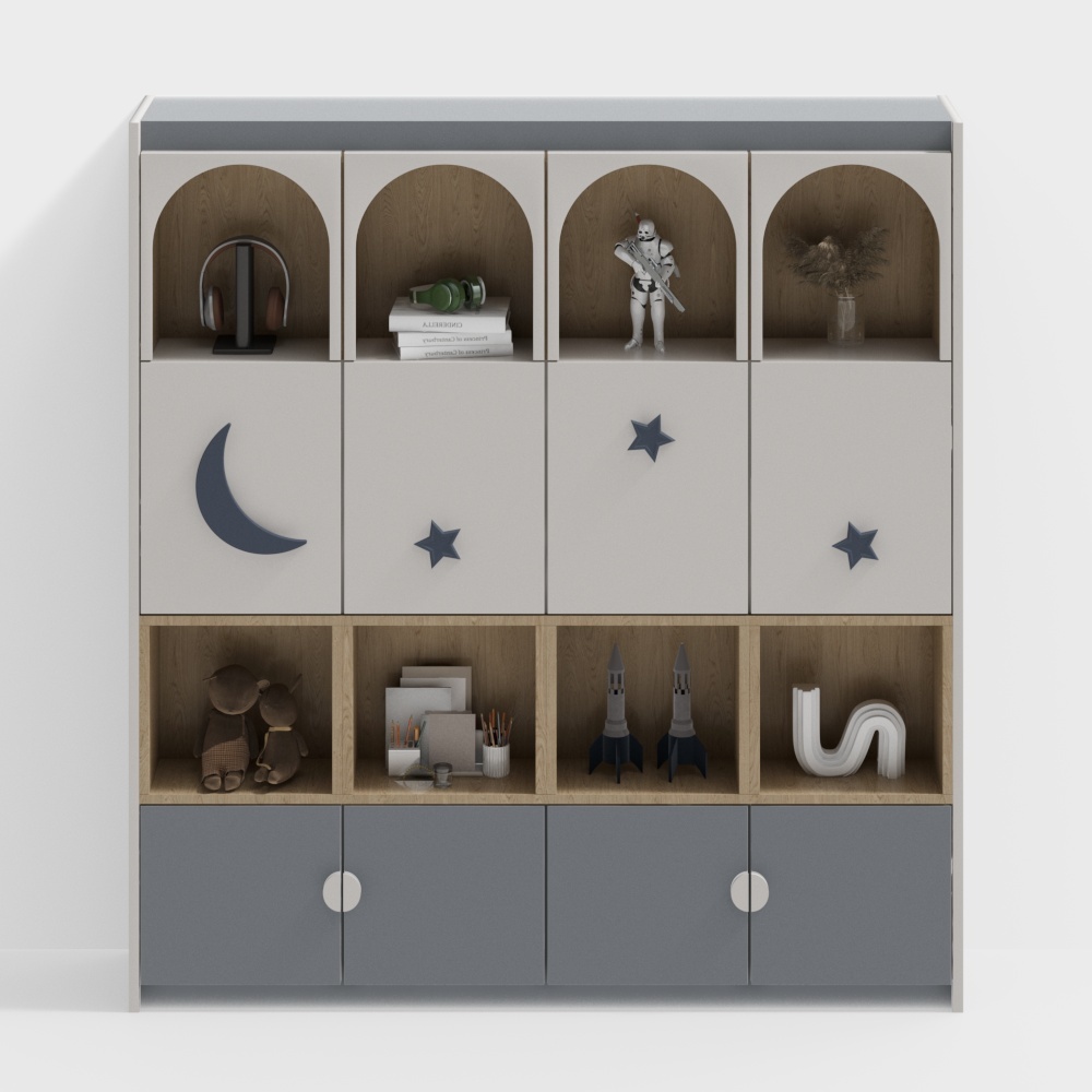 Moonlit Storage Cabinet 3D model
