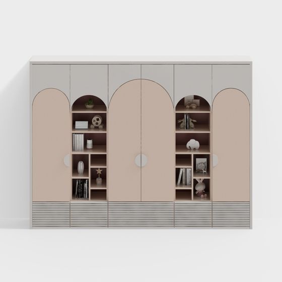 Arched Bookshelf 3D model for Creative Projects