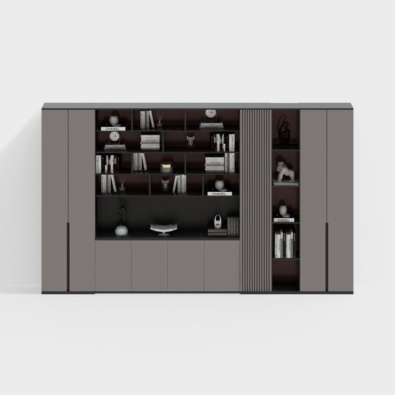 Elegant Modern Bookshelf 3D model