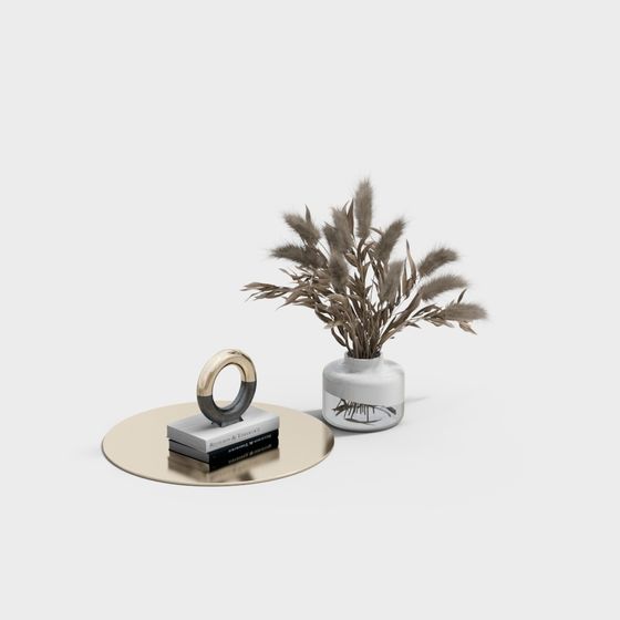 Urban Oasis 3D Model - Minimalist Nature Fusion