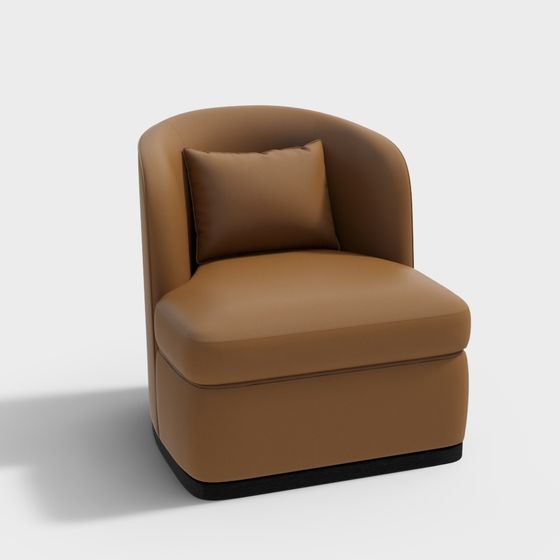 Chic Armchair 3D model with Low-Polygon Design