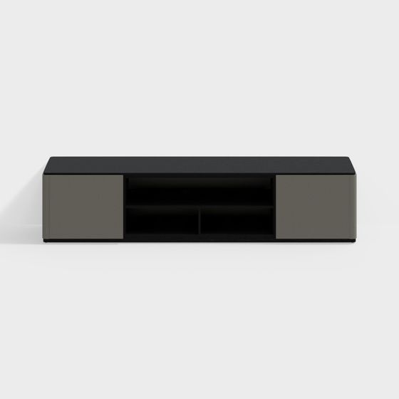 Sleek TV Cabinet 3D model for Contemporary Spaces