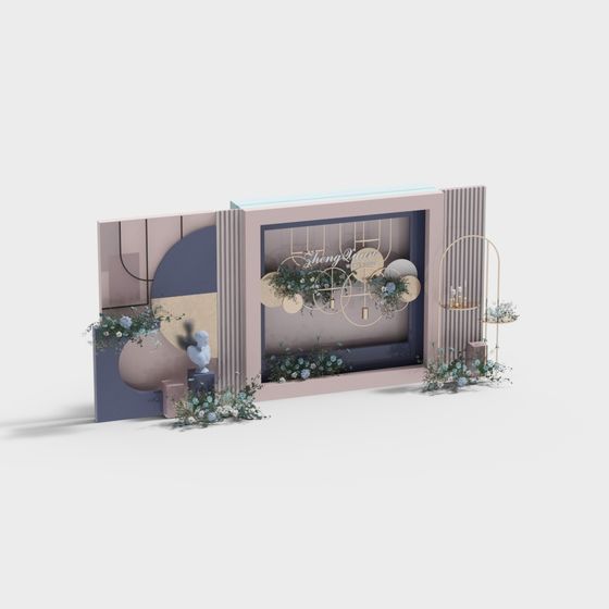Elegant Garden Showcase 3D model