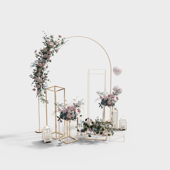 Floral Archway 3D model for Creative Projects