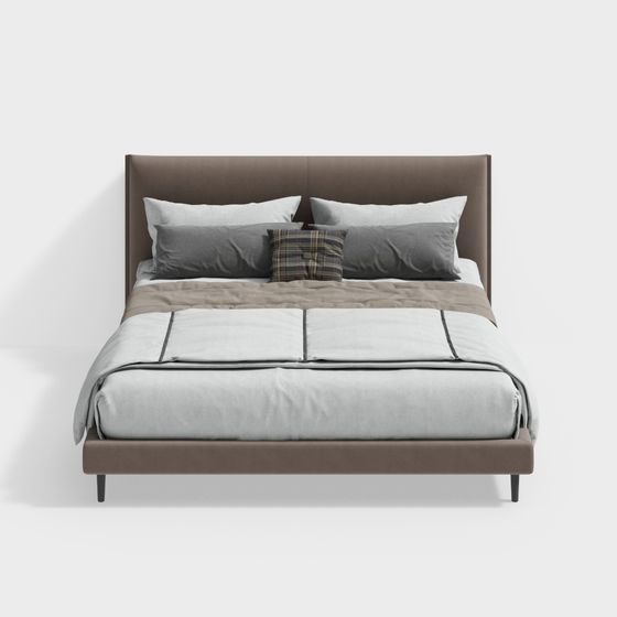 Urban Comfort 3D model Bed for Modern Interiors