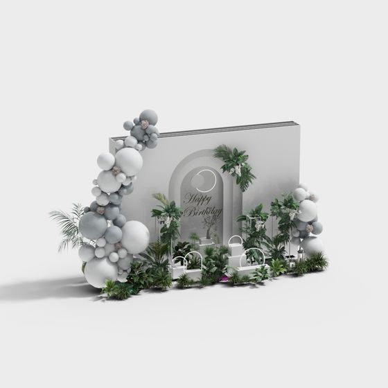 Happy Birthday Arch 3D model