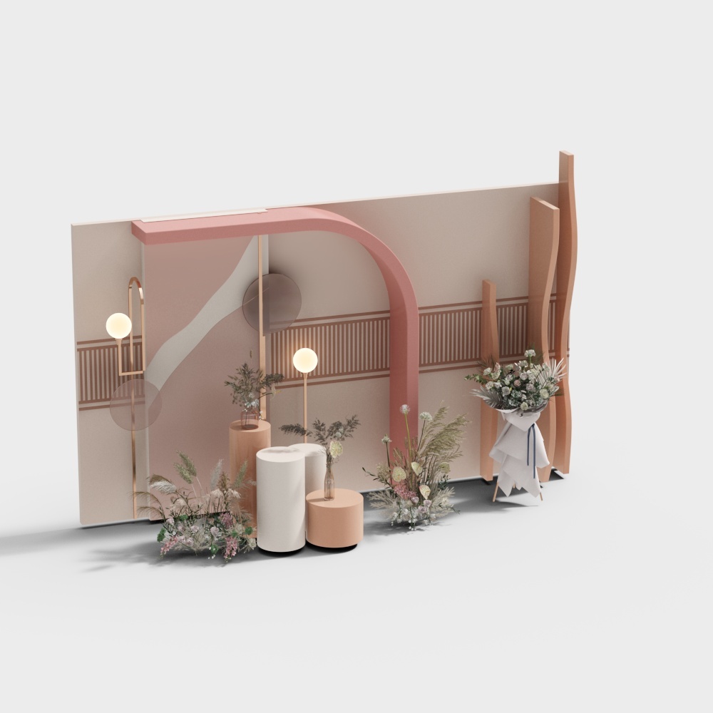 Modern wedding beauty flower ornaments