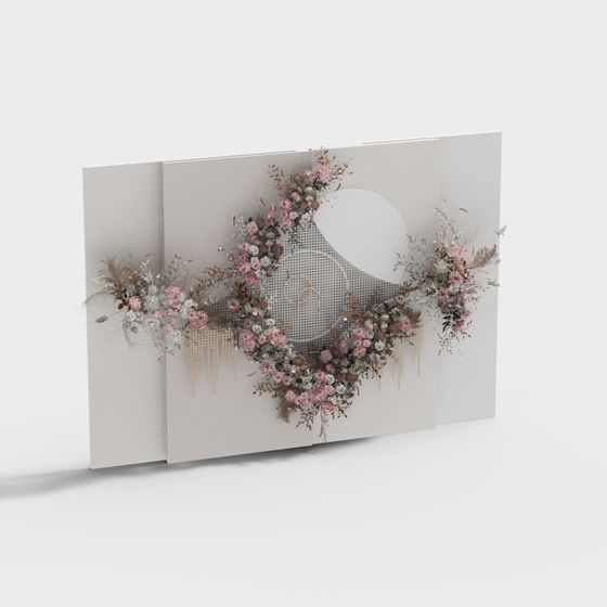 Floral Harmony Low-Poly 3D Model